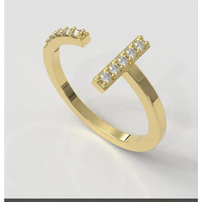 Handmade 10k Gold Ring with Sparkling Diamonds - Elegant and Unique Design for Special Occasions