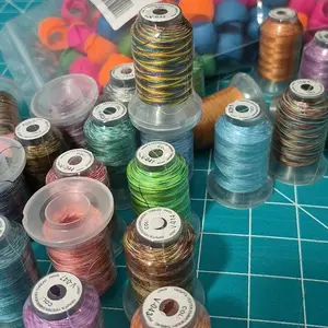 New Brothread Dyed Variegated Polyester Embroidery & Sewing Thread Kit - 500M(550Y) per Spool, Compatible with Janome, Brother, Pfaff, Babylock, Singer, Bernina, Husqvarna Machines, for Uniforms, Workwear, Linens, Craft Hobbies, Home Essentials,sohochic