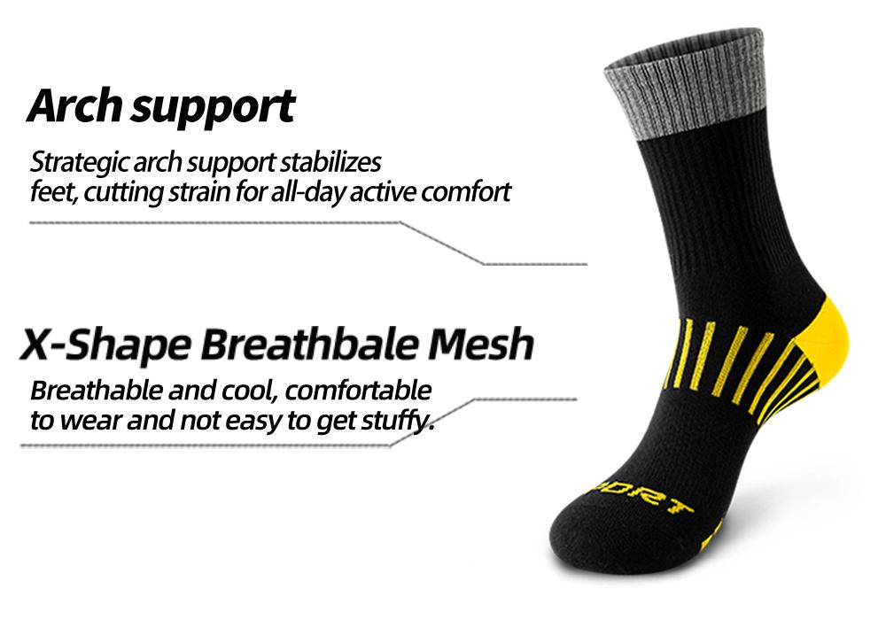 Men's Socks with Arch Support Ankle Compression Cotton Material Moisture Wicking Odorless Durable for Basketball Running All Season Universal Sport Gym Activewear Mens Shoe Size 6.5-14 Men's Socks with Arch Support Ankle Compression Cotton Material Moisture Wicking Odorless Durable for Basketball Running All Season Universal Sport Gym Activewear Mens Shoe Size 6.5-14