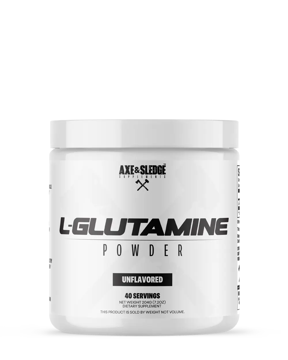 Axe & Sledge Basics Glutamine, 5g Pure L-Glutamine, Muscle Recovery & Performance | 40 Servings