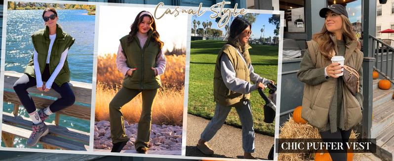 YeeZaa Women Winter Oversized Puffer Vest 2025 TikTokShopHolidayHaul Christmas Lightweight Stand Collar Flysleeve Insulated Padded Puffy Jackets Coat with Pockets Womenswear Tops zip up YeeZaa Women Winter Oversized Puffer Vest 2025 TikTokShopHolidayHaul Christmas Lightweight Stand Collar Flysleeve Insulated Padded Puffy Jackets Coat with Pockets Womenswear Tops zip up