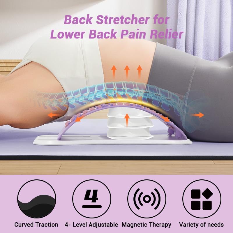 Back Stretcher 3 Level Adjustable Lumbar Back Cracker Board, Back Cracking Device, Back Massager for Scoliosis, Spine Decompression Back Stretching Device Back Stretcher 3 Level Adjustable Lumbar Back Cracker Board, Back Cracking Device, Back Massager for Scoliosis, Spine Decompression Back Stretching Device