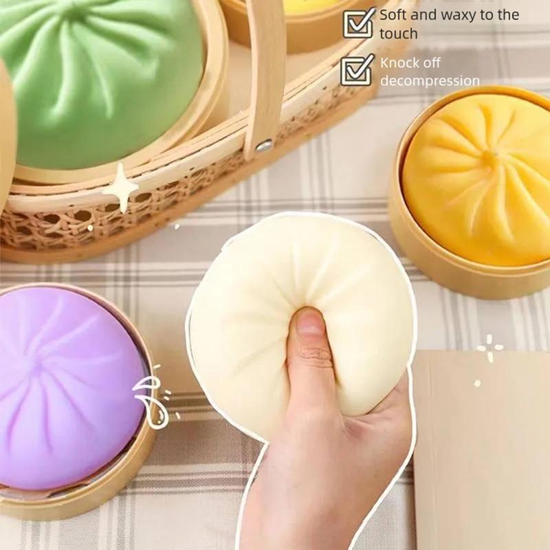 4 Pieces Colorful Dumpling Stress Balls Fidget Sensory Toy, Relaxing Hand Toy, Steamed Bun Stretchy Desk Toy, Dumpling Steam Bun Stress Toy, Holiday Gift 4 Pieces Colorful Dumpling Stress Balls Fidget Sensory Toy, Relaxing Hand Toy, Steamed Bun Stretchy Desk Toy, Dumpling Steam Bun Stress Toy, Holiday Gift