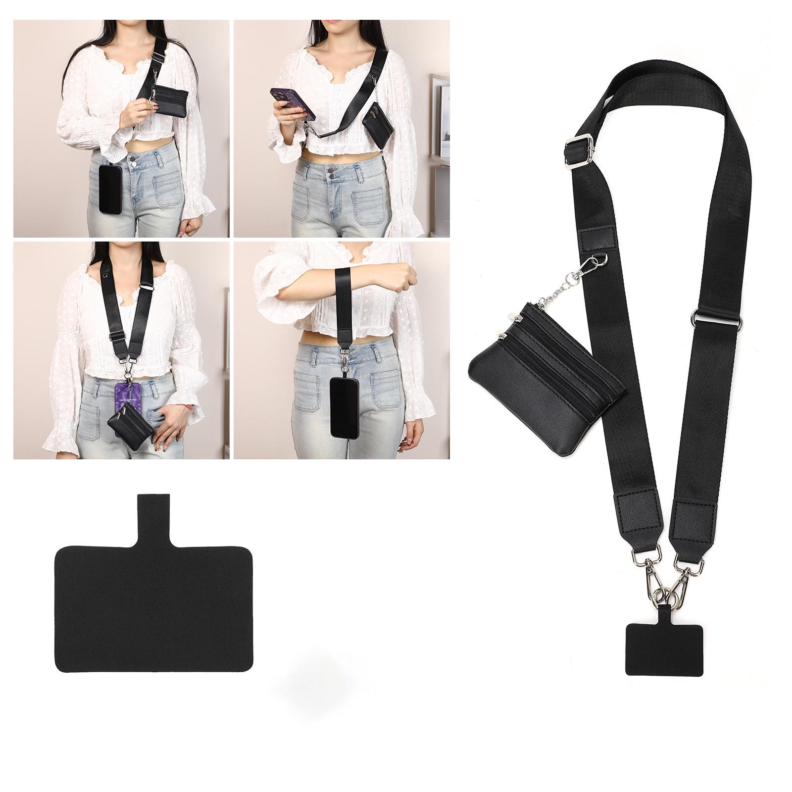 Clip and Go Strap for Phone With Wallet Crossbody, Phone Strap With Wallet, Phone Strap Crossbody With Zipper Pouch Wallet, Adjustable Mobile Phone Strap, Valentine's Day Gifts,New Year Gifts