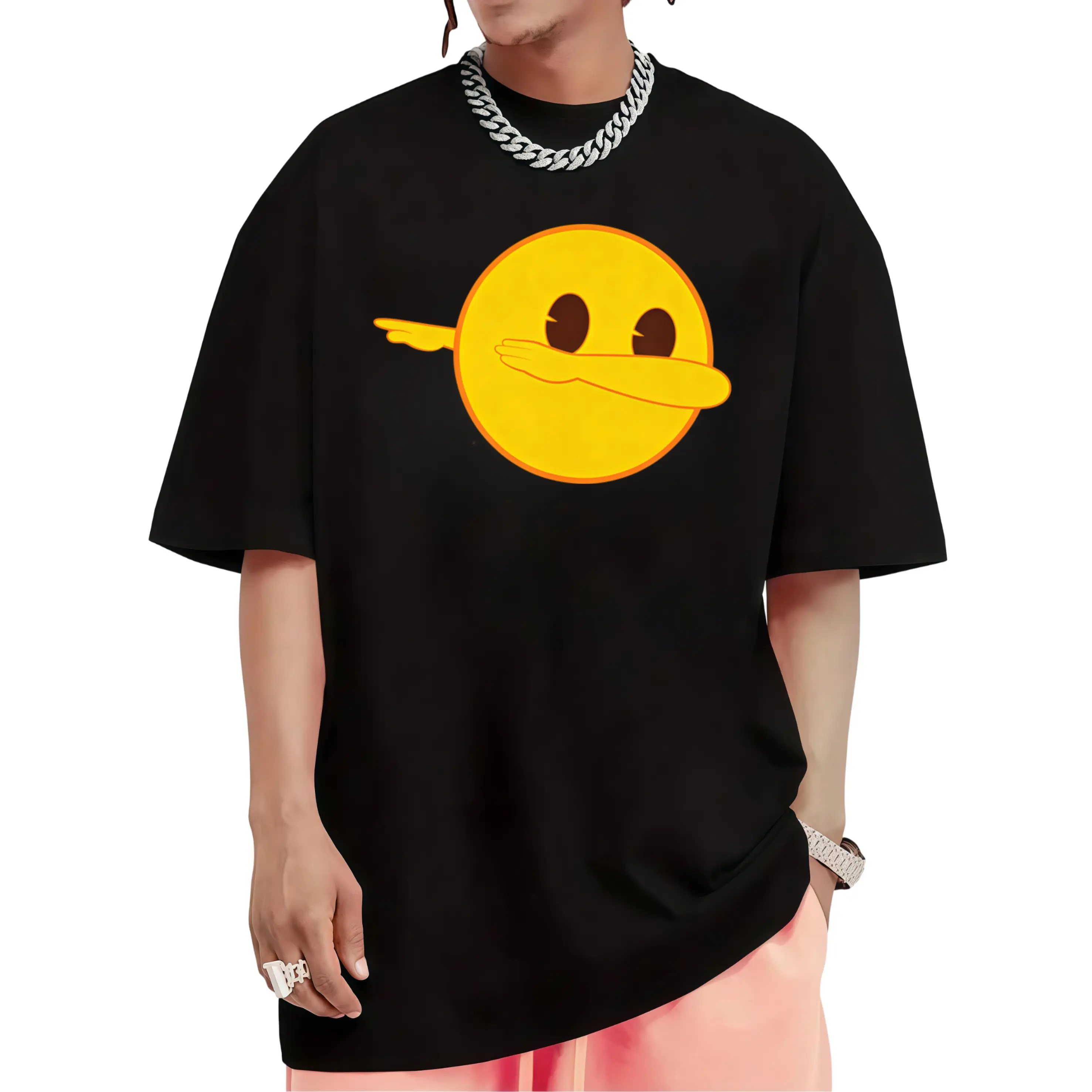 Official Emoji Dab Dabbing Yellow Smile Face T-Shirt