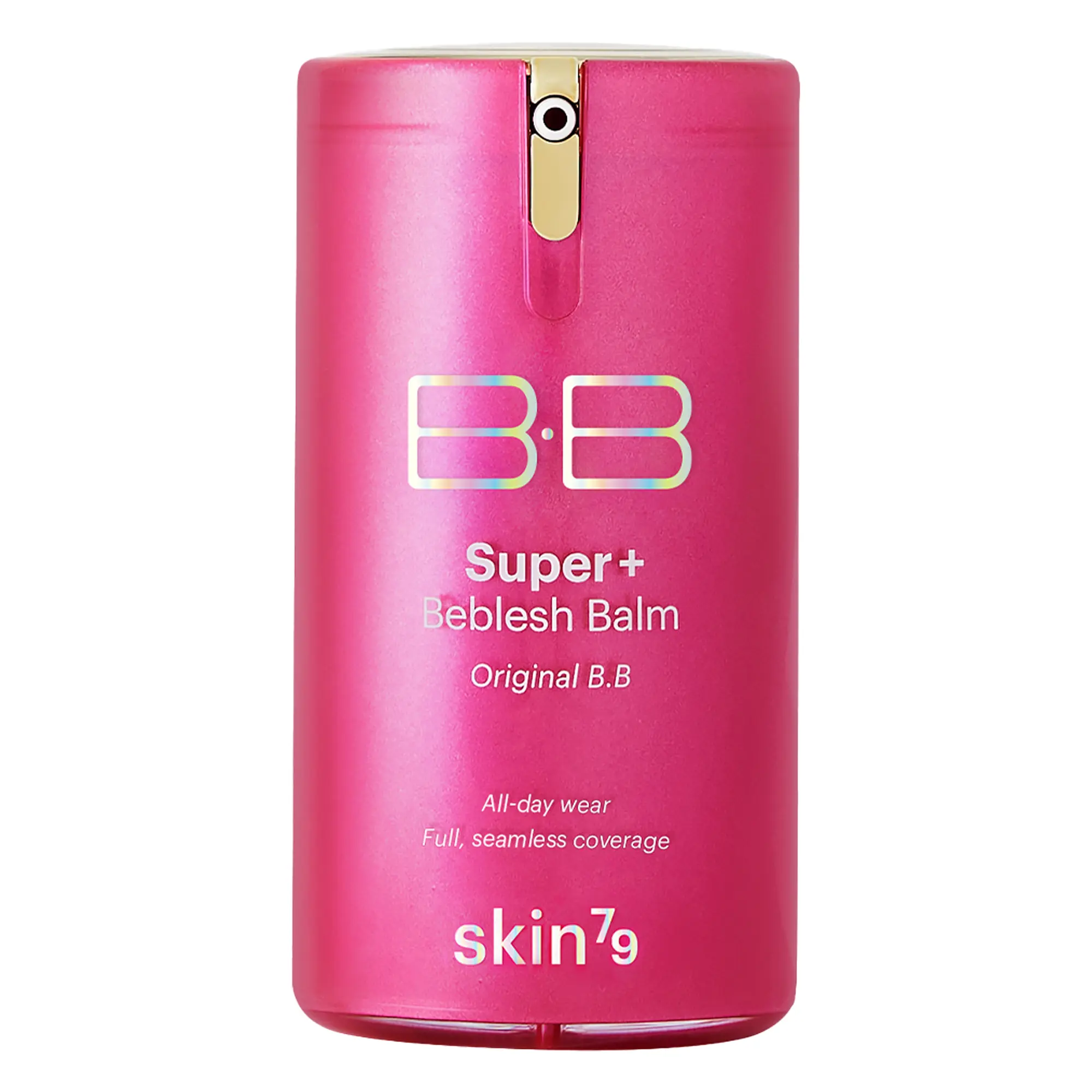 Skin79 Hot Pink Super Plus Beblesh Balm BB Cream (40g Cream Form) - New Hydrating Adult Cosmetic, Lightweight, Smooth, Easy-to-Blend, Flawless Base, Natural Look, Daily Care, Ideal for Dry & Combination Skin, Damask Rose Water-Infused, Adults, 40Ml, Glowi