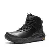 【Fall Deals】NORTIV 8 Men's Military Ankle Boots - VaporGuard Waterproof Leather Closed Round Toe Lace-Up Cuban Plain Tactical Footwear with EVA Midsole, Breathable Cloth, Shock Absorber for Outdoor Jungle Walking Shoes, Work, Rugged Daily Use