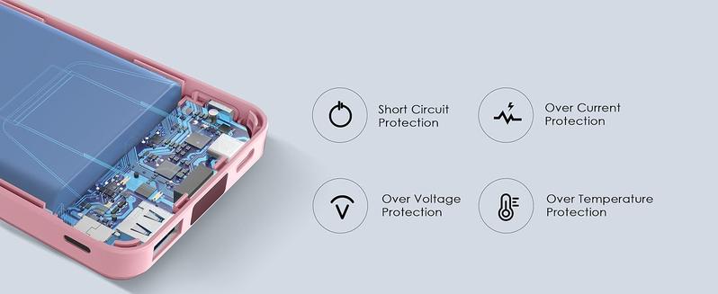 Podoru Wireless Charger for MagSafe Smartphone Fast Charging Power Bank, 10000mAh Magnetic Battery Pack &USB-C Cable, for iPhone 17/16/15/14/13/12 Series