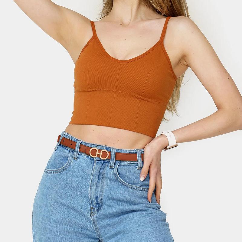 AWAYTR Womens Reversible Thin Belt Skinny Waist Leather Belts with Horseshoe Buckle 2 in 1 Ladies Fashion Belt for Jeans Dress TikTokShopBlackFriday