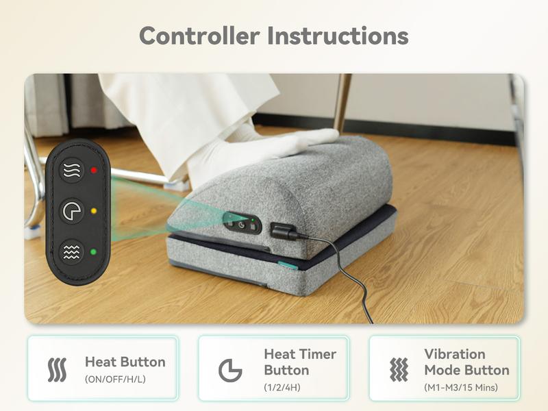 Snailax Vibration Foot Massager with Remote Control: Therapy Device, Full body relaxation, good for Lightweight. This device is easy to use to massage your feet, calves, legs, or waist, eliminating pain and discomfort. Bets Gift for your family.