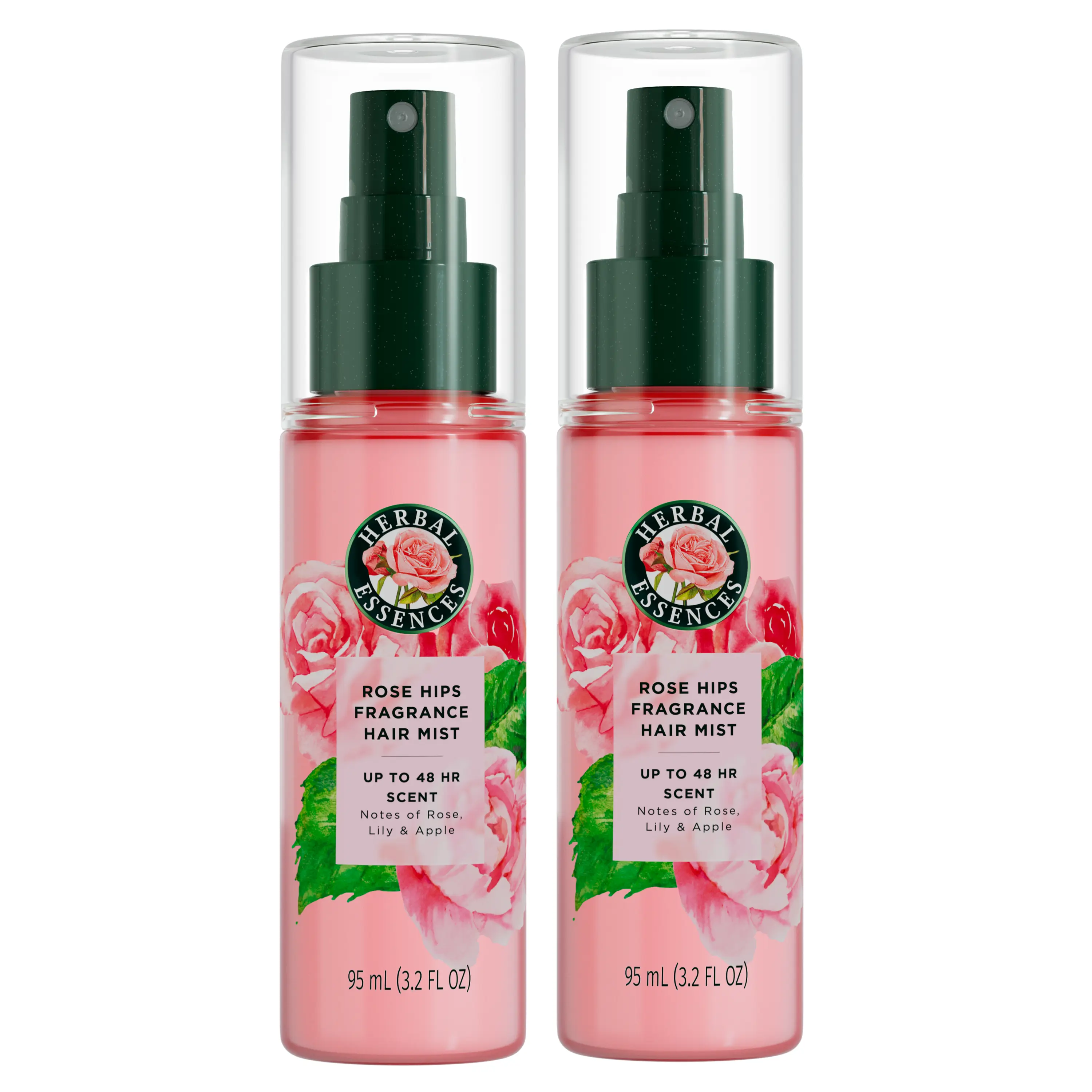 Herbal Essences Rose Fragrance Hair Mist, Rose Scent, Frizz Control, 3.2 fl oz, for all Hair Types (2 pack)