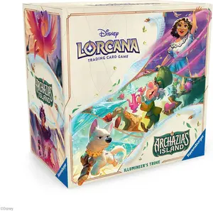 Ravensburger Disney Lorcana TCG: Archazia's Island Illumineer's Trove | Secure Card Storage | Includes Booster Packs & Comprehensive Guide | Original Disney Artwork | Ages 8+