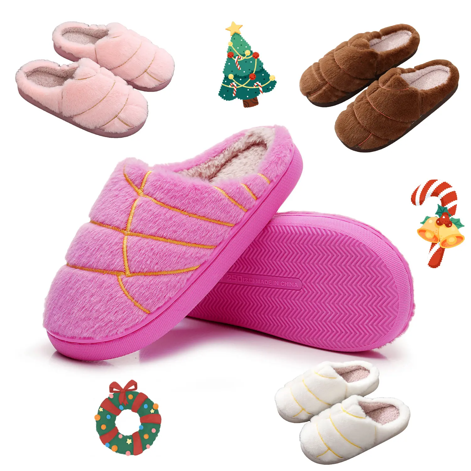 Women's & Men's Soft Cotton Memory Foam Slip-On Slippers - Casual Soft Slippers, Comfy Footwear, Warm Home Shoes for Indoor Bedroom Use, House Slippers