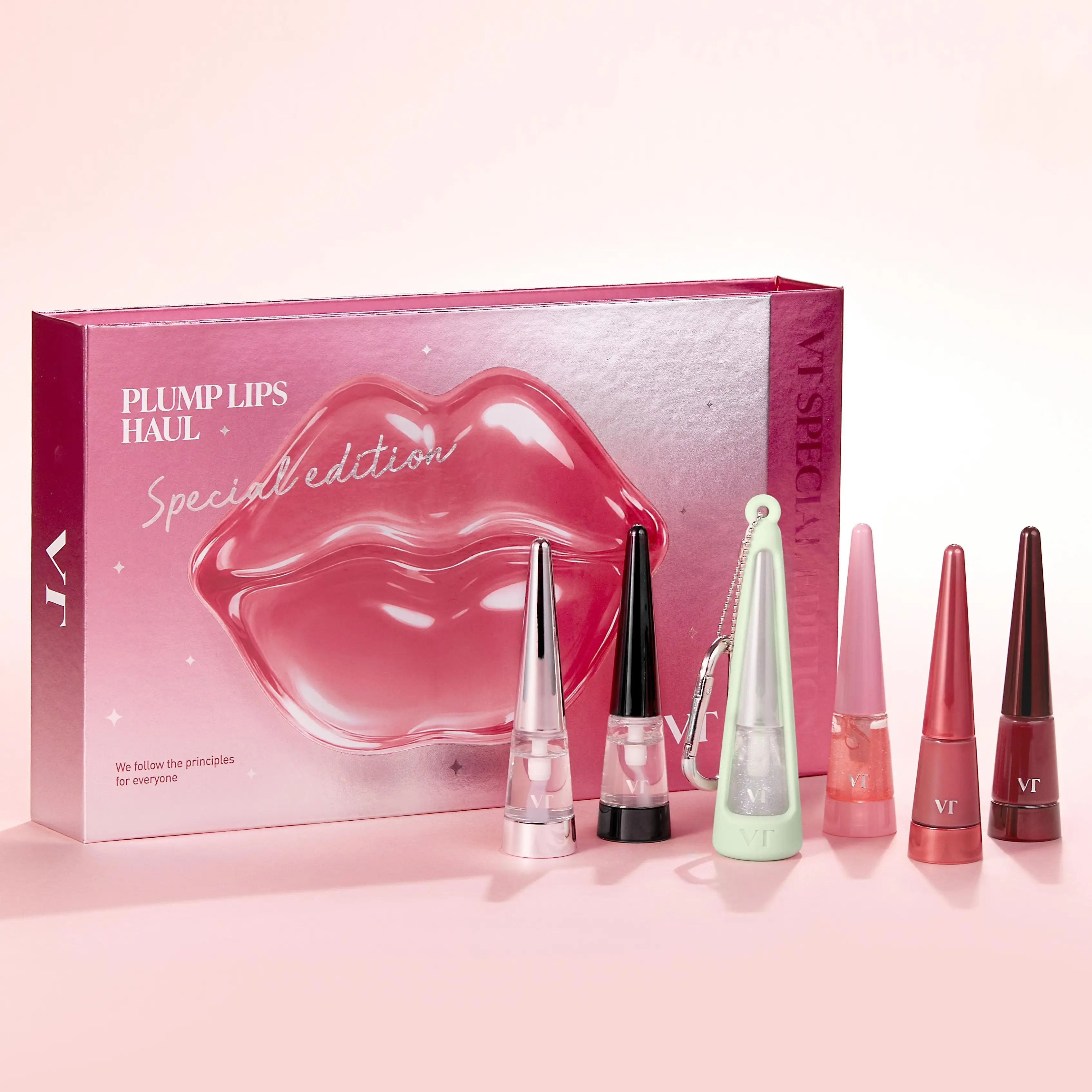 [VT COSMETICS] Special Edition Reedle Shot Lip Plumper Gift Kit with Key Chain & Spiculed Lip Plumper | Stocking Stuffer, Colored Lip Plumper, Plump Lips, Glossy & Moisture Care | Korean Lip Care