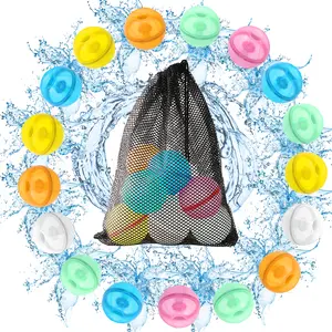 12Pack Reusable Magnetic Water Balloons for Kids - Donut Shaped Pool Toys, Quick Fill & Leakproof, Safe