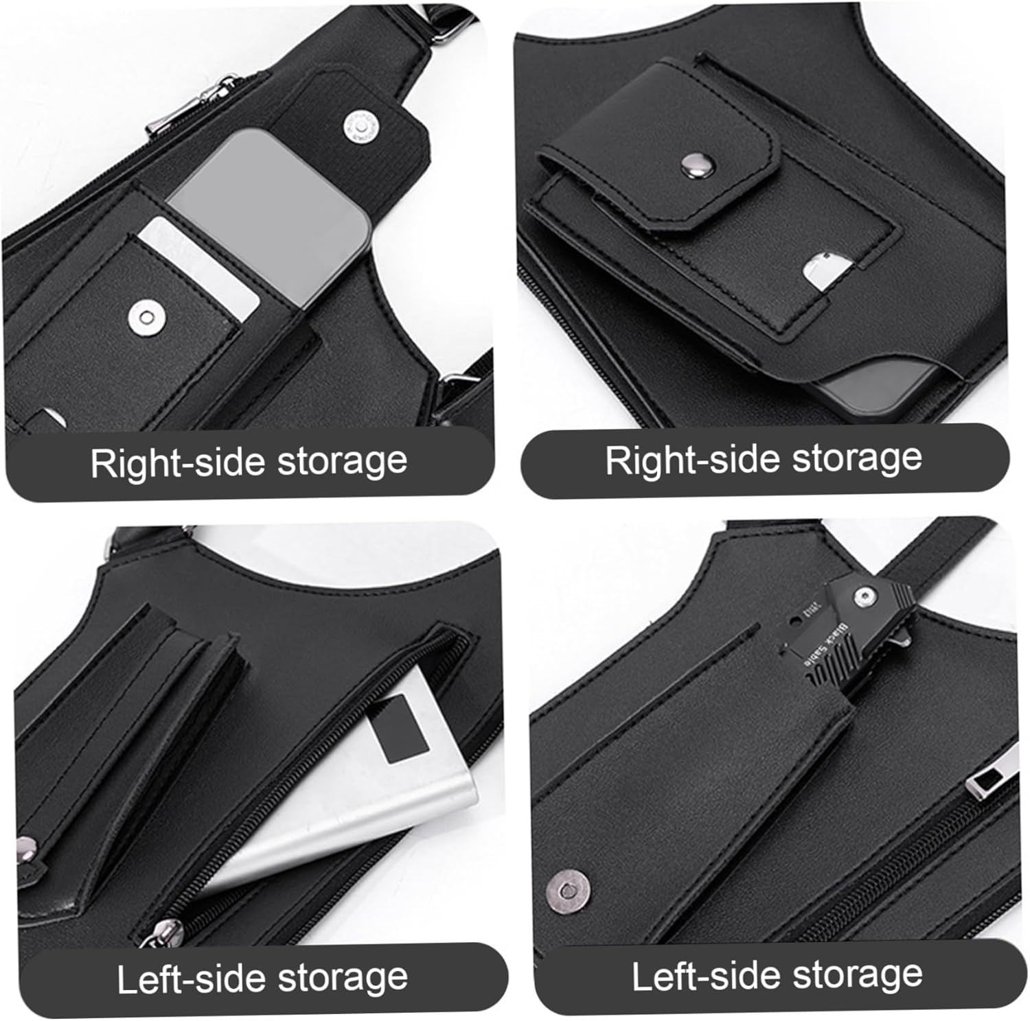 Premium Leather Adjustable Underarm Shoulder Bag for Men & Women Anti-theft Hidden Storage for Cell Phones & Outdoor Gear Versatile for Cycling Hiking & More
