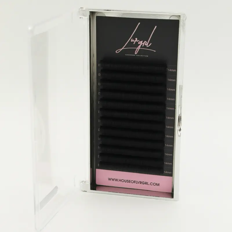 CASHMERE LASH TRAYS- DARK & MATTE ; AVAILABLE IN C, CC, D CURL; LENGTHS 9MM-17MM; DIAMETERS 0.03 & 0.05