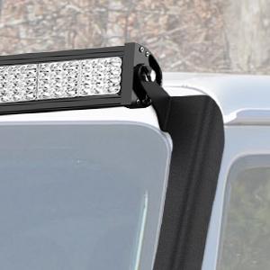 Nilight Windshield Frame Mounting Bracket for 52Inch LED Light Bar for 2018 2019 2020 2021 2022 2023 Wrangler JL/JLU Unlimited,,Black