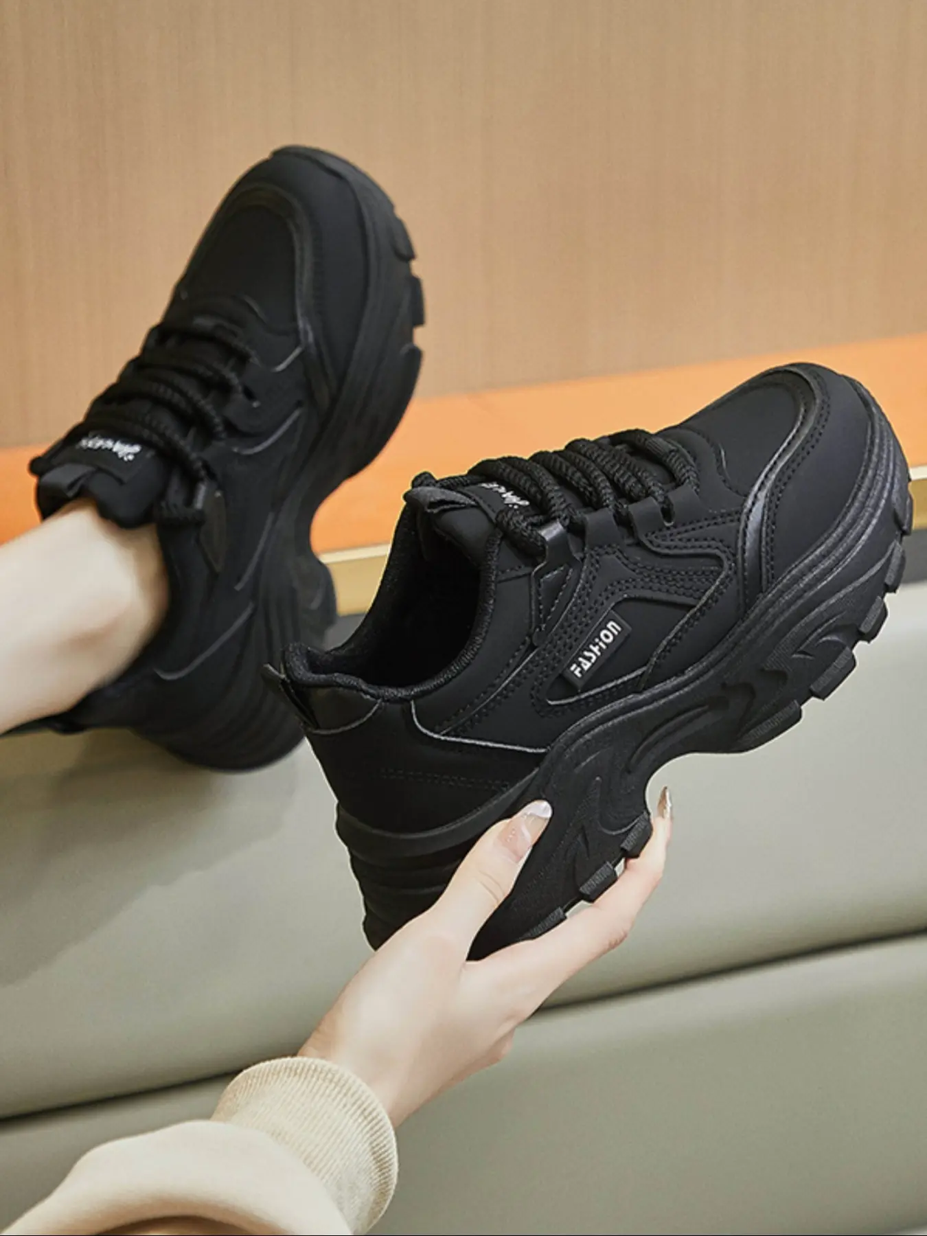 Women's Fashion Sneakers, Soft Sole Casual Shoes, Thick Bottom Height Increasing Running Shoes, Spring Summer Student Sports Footwear, Walking Running Shoes, Trendy Running Shoes, Sporty Running Fashion