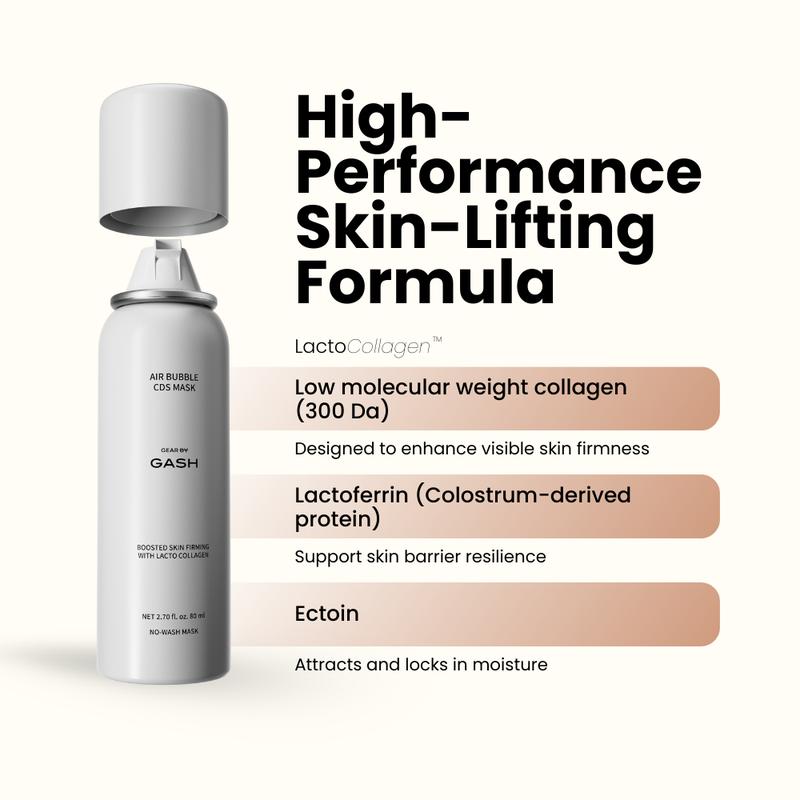 Gear By Gash Lift Instant Absorption Collagen Spray Mask Boost Firm-Looking Skin & Smooth Finish Instant Absorption Collagen Spray Mask Formula