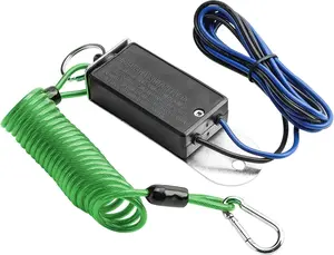 Trailer Breakaway Switch, 6ft Breakaway Coiled Cable with Electric Brake or RV Towing Trailer- Green