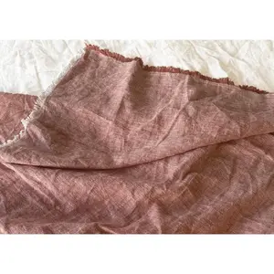 Linen Herringbone Throw