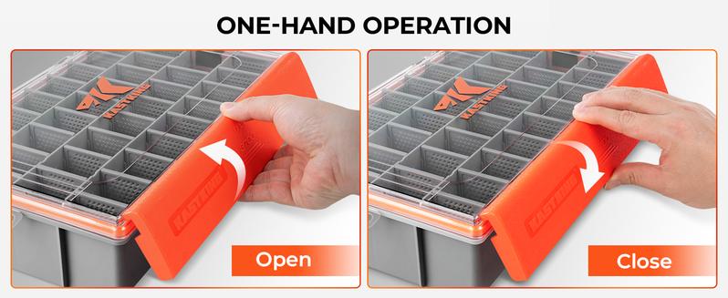 KastKing HyperSeal Waterproof Tackle Box, 3700 Deep Tackle Trays, Fishing Tackle Box Organizer With Removable Dividers, Fishing Gear & Fishing Accessories Storage