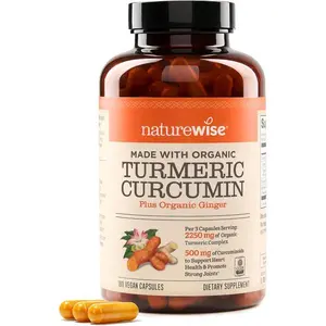 NatureWise Curcumin Turmeric 2250mg - 95% Curcuminoids & BioPerine Black Pepper Extract for Advanced Absorption - Daily Joint and Immune Health Support - Vegan, Non-GMO, 180 Count[60-Day Supply]