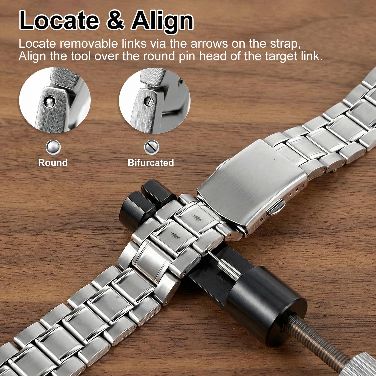 VAYWET 2 Pack / 1 Pack Professional Watch Repair Tool Kit - Watch Link Band Pin Remover - Repair Toolkit for Watch Band Adjustment & Bracelet Sizing for Bracelet Adjustment for Sizing Strap, Watch Band Adjustment Tool Kit with Extra Replacement Pins