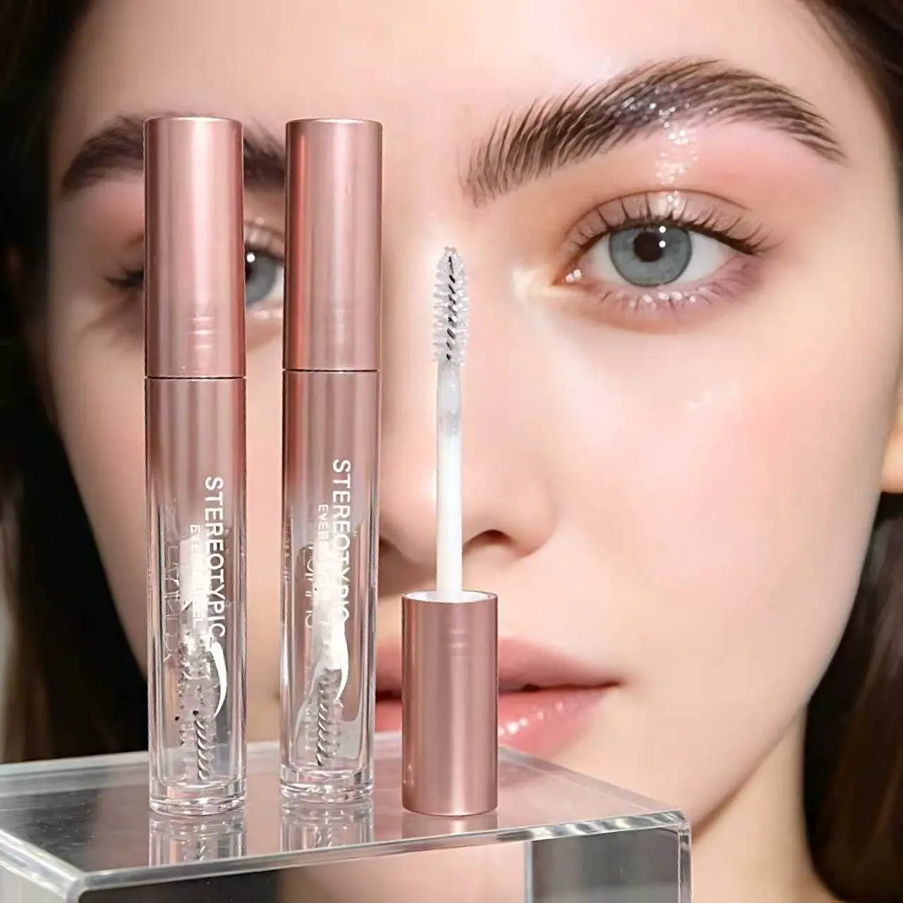 Clear Eyebrow Styling Gel Long Lasting Waterproof Brow Fixing Serum Transparent Eyebrow Shaping Wax For Feather Brow Makeup