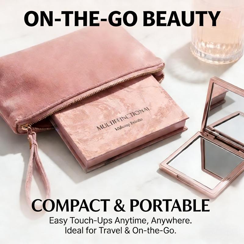 VOTIORS Full Size Baked Multi-Functional Makeup Palette | 4-in-1 Contour, Blush, Highlighter & Eyeshadow Palette | Travel Essential for Effortless On-the-Go Makeup