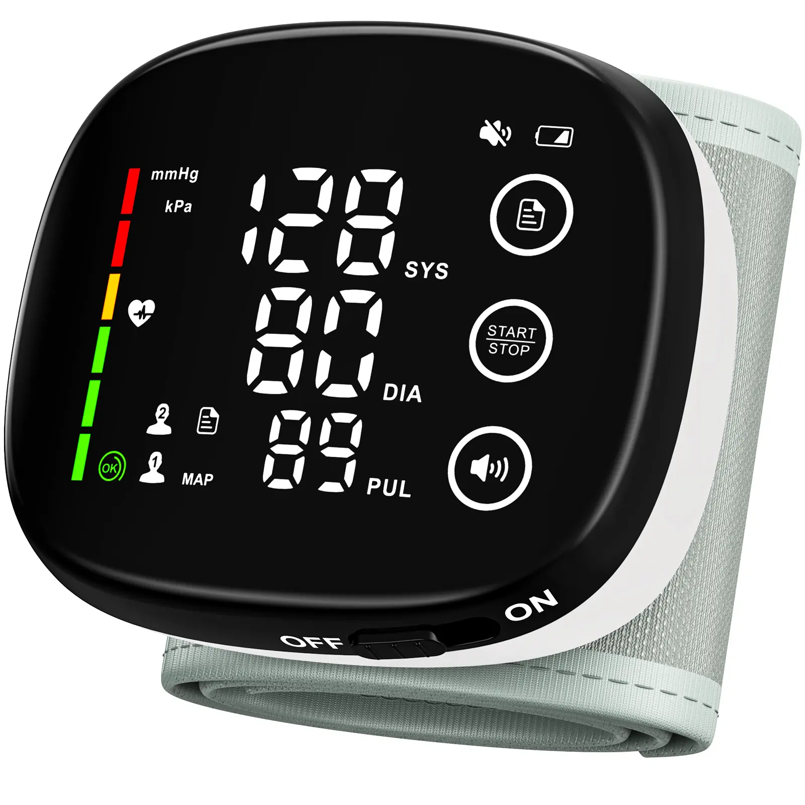 Ziqing Portable Blood Pressure Monitoring Health Monitor Kit, Rechargeable Wrist Digital BP Machine with LED Backlit Display, Voice Broadcast, 240-Memory Storage, Adjustable Wrist Cuff, Dual User Mode, Detect Blood Pressure and Heart Rate, Carrying Case