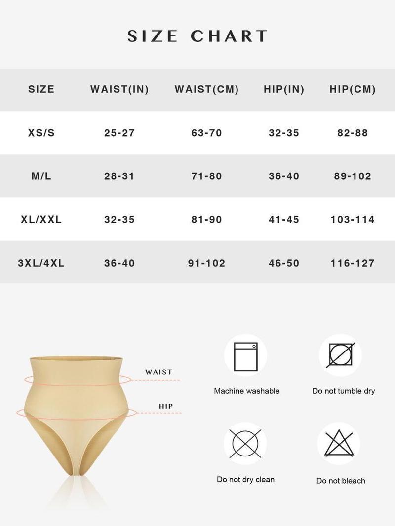 LOVERBEAUTY High Waist Tummy Control Seamless Thong Control Panties Comfortable Panty Shapewear Soft Womenswear Feminine Shapewear Soft Smooth Fit