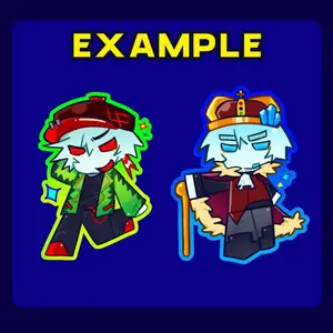 Blocktales Griefer & Cruel King Borderless Keychain, Small, Meaningful, And Full Of Character, Unique Keychains That Add Charm To Every Bag And Key.