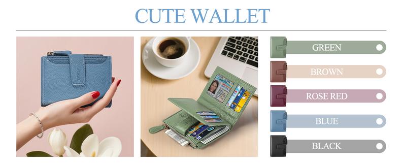 GSOIAX RFID Women’s Minimalist Portable Solid Color Short Wallet, Casual and Versatile Genuine Leather Zipper Coin Purse, Stylish Card Holder, Perfect Mother’s Day or Girlfriend Gift Holidays Best Gift Ideas Valentine's Day Gift GSOIAX RFID Women’s Minimalist Portable Solid Color Short Wallet, Casual and Versatile Genuine Leather Zipper Coin Purse, Stylish Card Holder, Perfect Mother’s Day or Girlfriend Gift Holidays Best Gift Ideas Valentine's Day Gift