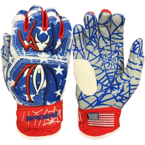 Spiderz HYBRID Batting Gloves - USA Flag