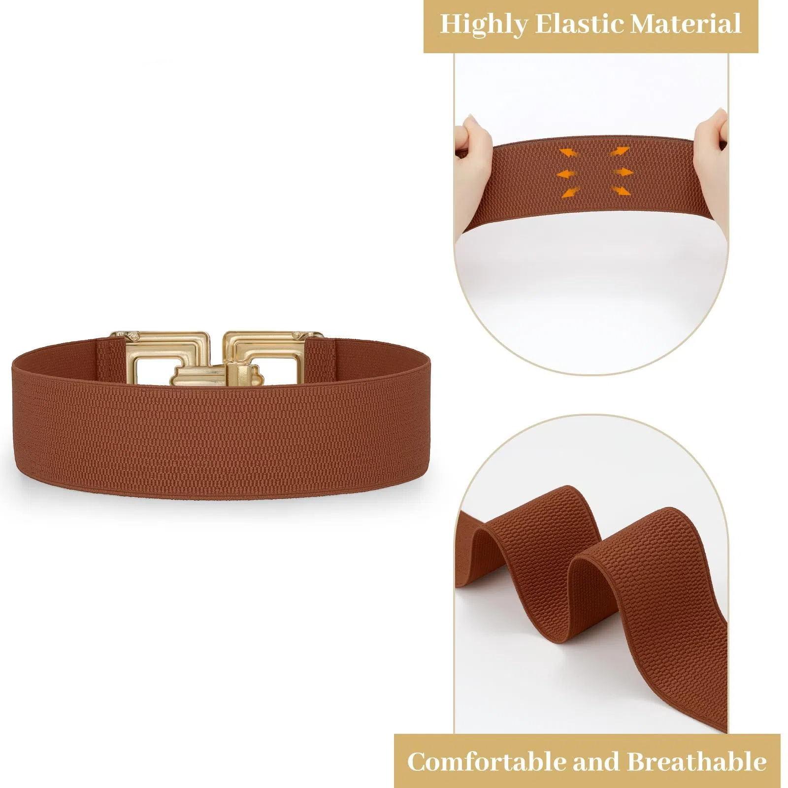 XZQTIVE Wide Elastic Belts for Women Dresses Black Waist Corset Belt for Women Fashion Wide Stretchy Belts SpringStatements XZQTIVE Wide Elastic Belts for Women Dresses Black Waist Corset Belt for Women Fashion Wide Stretchy Belts SpringStatements