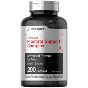 Horbaach Prostate Supplement for Men | 200 Capsules | Enhanced Complex with Saw Palmetto, Pygeum, Stinging Nettle | Non-GMO and Gluten Free Horbaach Prostate Supplement for Men | 200 Capsules | Enhanced Complex with Saw Palmetto, Pygeum, Stinging Nettle | Non-GMO and Gluten Free