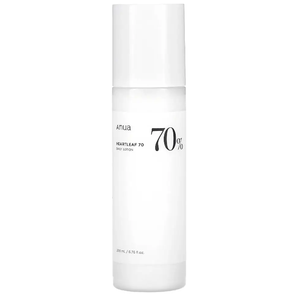Anua Korean 70% Heartleaf Extract Daily Lotion - Lightweight, Gentle, Fast-Absorbing Face & Body Moisturizer for Sensitive Skin with Calming, Moisture Support, 200mL