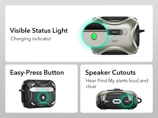 ESR FlickLock Magnetic Case for AirPods 4 & AirPods Pro (1st/2nd/3rd Gen), MagSafe Protective Case, Drop-Proof Lock, Easy-Open Design, Cyber Series ESR FlickLock Magnetic Case for AirPods 4 & AirPods Pro (1st/2nd/3rd Gen), MagSafe Protective Case, Drop-Proof Lock, Easy-Open Design, Cyber Series