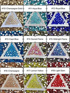Flat Back Glass Rhinestones (No.10 - No.18) | Multiple Colors & Sizes (SS3-SS20)