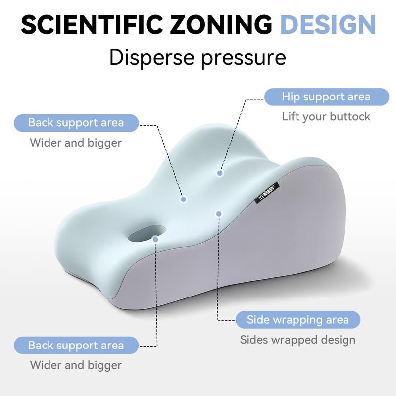 【Holiday Haul】1Pack Wedge Pillow for Adults Ergonomic Memory Foam Design Soft Fabric Comfortable Back Neck Leg Support Face Down Reading Pillow Modern Simple Style Versatile Home Use