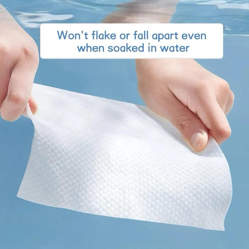 Mini Disposable Face Towel, 1/2/4 Packs Face Towelettes for Washing & Drying, Soft Thick Tissues, Soft Dry Wipes Facial Tissue for Travel, Camping, Home Hand Wipes and Other Outdoor Activities Use, Toilet Napkin