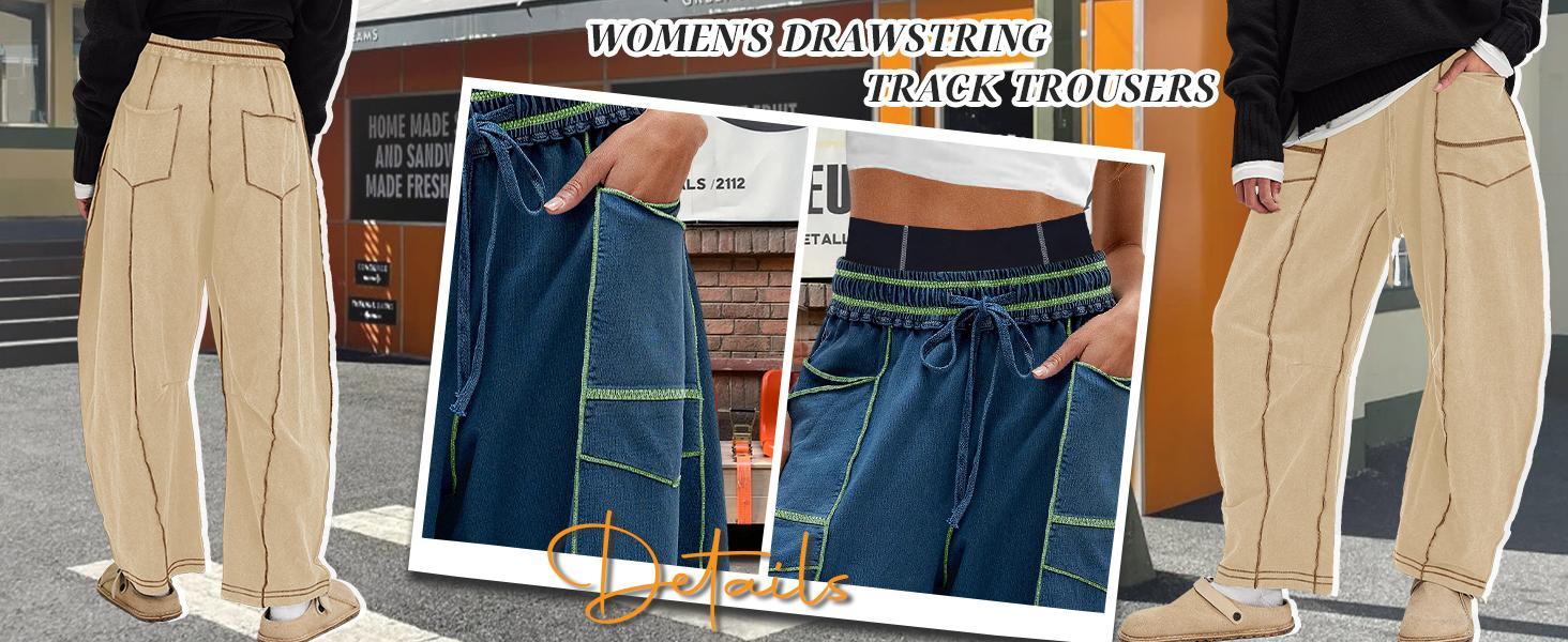 SCUSTY Womens Barrel Sweatpants High Waisted Wide Leg Pants Drawstring Athletic Baggy Pants Lounge Sweats SCUSTY Womens Barrel Sweatpants High Waisted Wide Leg Pants Drawstring Athletic Baggy Pants Lounge Sweats