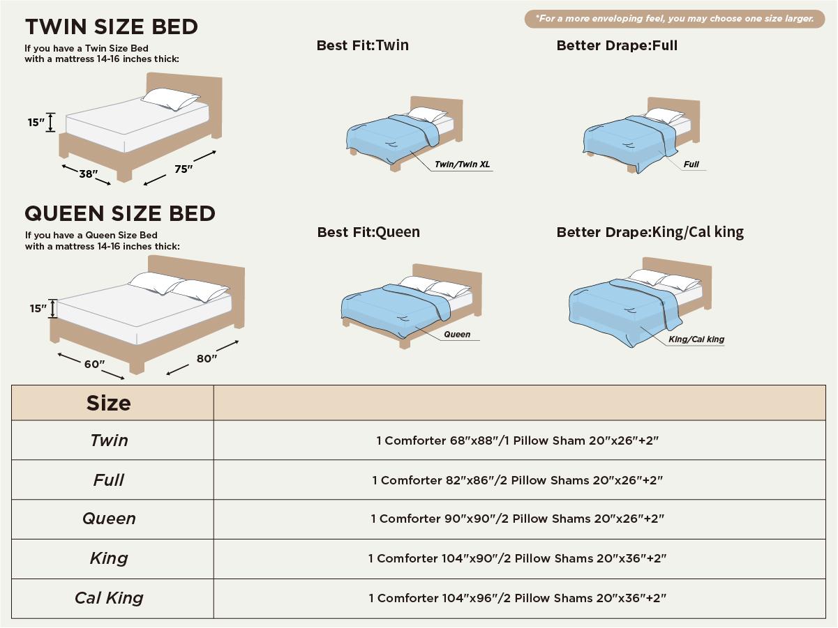 【Spring Glow Up】Bedsure  Fluffy Comforter Set,  Luxury Jacquard Farmhouse Boho Soft Warm Bedding for Winter, 1 Comforter  and 2 Pillowcases