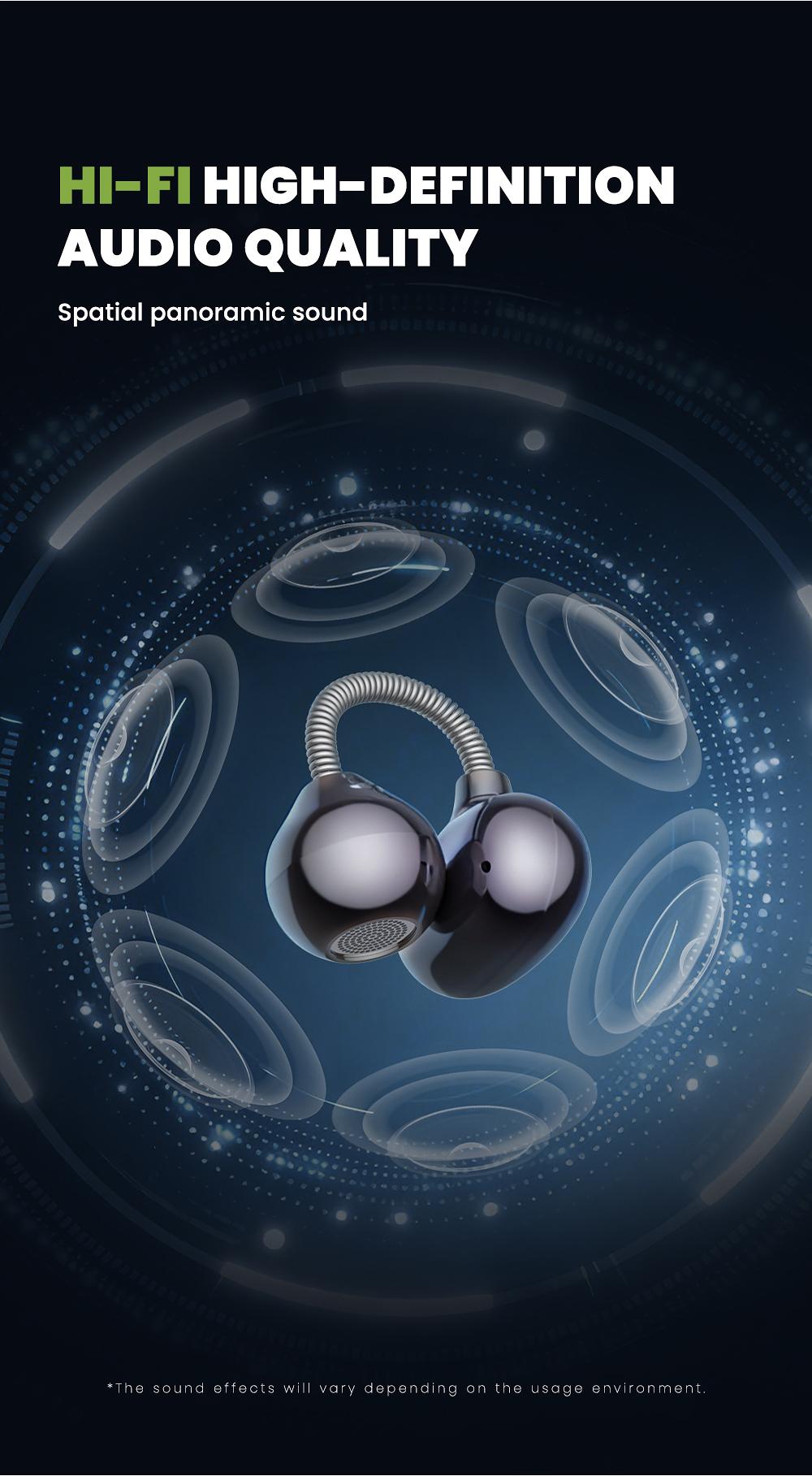 HTC NE67 AI Headset Translates 134 Languages with App Download Wireless Earphone 30-Hour Battery IPX Waterproof Hi-Fidelity Sound for Movies Music Sports Office