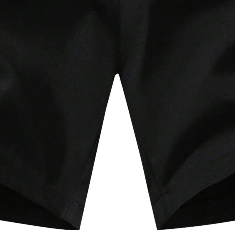 Men's summer sports shorts, breathable quick-dry fabric, drawstring waistband with zipper pockets, lightweight and comfortable, suitable for running, hiking, and everyday outdoor activities