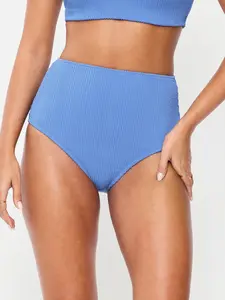 Old Navy Women's High-Waisted Ribbed Bikini Swim Bottoms