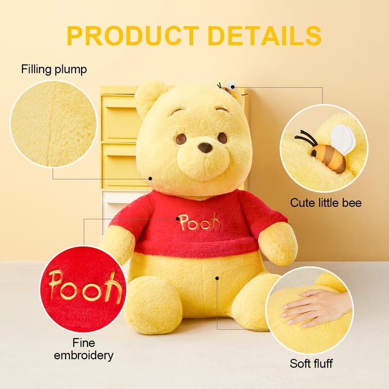 Disney Winnie the Pooh Classic Sitting Plush 23.6"/19.6"- Ultra Soft, Exquisitely Embroidered, Adorable Classic Character Stuffed Toy,Plump Collectible Doll for Fans, Room Decor, Suitable Gift for Women Girls& Fans,Holiday Gift(1pc) Disney Winnie the Pooh Classic Sitting Plush 23.6"/19.6"- Ultra Soft, Exquisitely Embroidered, Adorable Classic Character Stuffed Toy,Plump Collectible Doll for Fans, Room Decor, Suitable Gift for Women Girls& Fans,Holiday Gift(1pc)