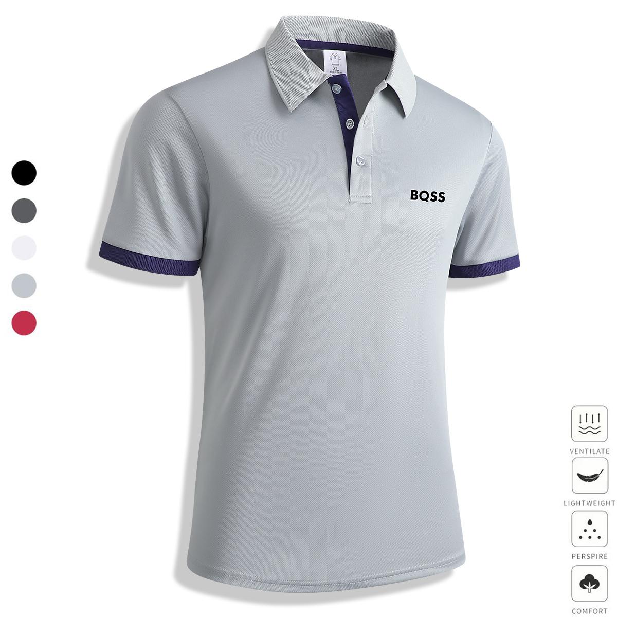 Men’s Summer Fashion Turn-Down Collar Short-Sleeve Golf T‑Shirt, 6‑Pack — Suitable for Business and Leisure Activities Such as Tennis and Golf; Men’s Apparel, Ideal as a Gift